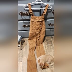 Carhartt bibs, size large